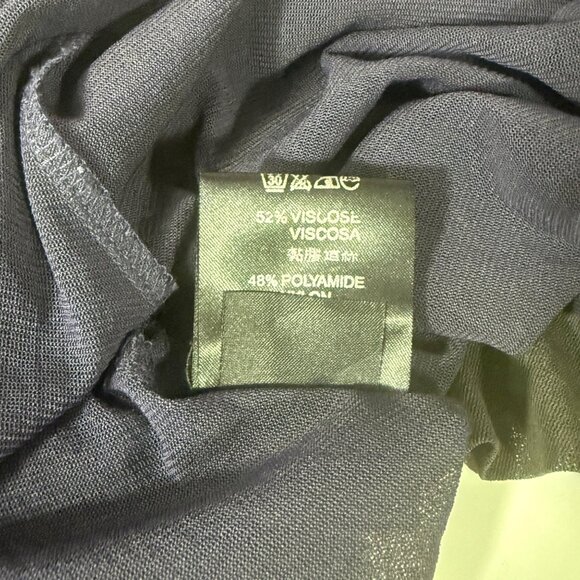 Cop Copine Womens Sheer Tunic Dress Ruffle Detail Navy Gray Taille 3 - Picture 6 of 7